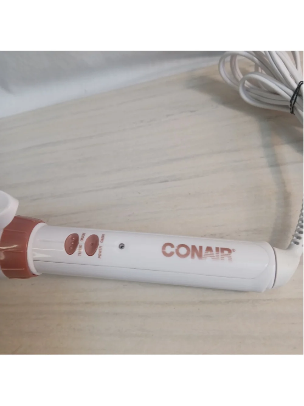 Conair Double Ceramic 1 Inch Curling Iron White Rose Gold